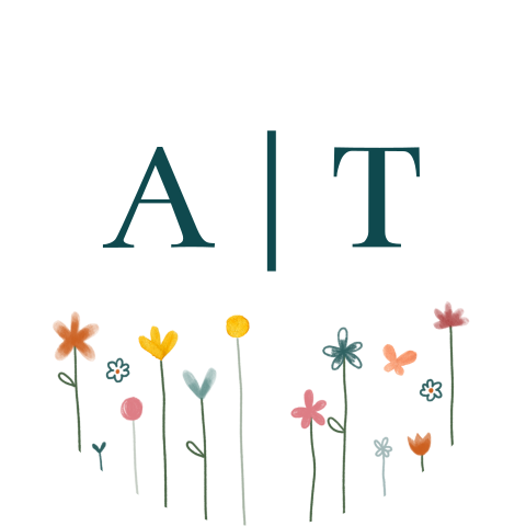 Sluitzegel rond initialen bloemen | 25 stuks